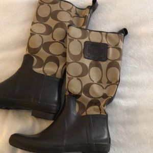 Coach Signature Rain Boots